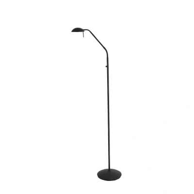 Afbeelding van Mexlite Biron vloerlamp zwart kunststof 145 cm hoog
