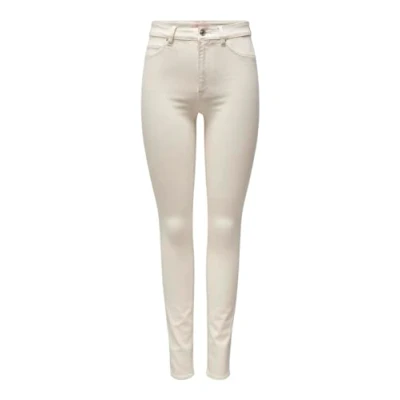 Afbeelding van ONLY Onlrose Jeans Skinny Fit, Dames, Maat: Mx32, Ecru