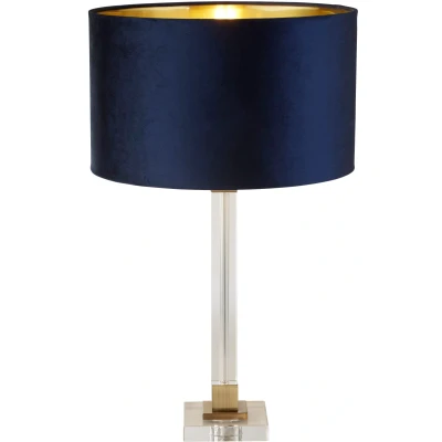 Afbeelding van Searchlight Design tafellamp Scarborough goud met donkerblauw EU67522AZ