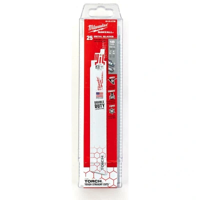 Afbeelding van Milwaukee Reciprozaagblad Sawzall metaal Heavy Duty TORCH 230 mm 18 Tpi (25 stuks)