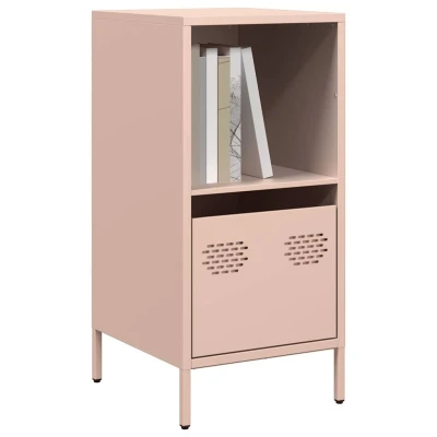 Afbeelding van vidaXL Dressoir 35x39x73,5 cm koudgewalst staal roze
