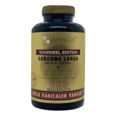 Afbeelding van Artelle Curcuma Longa Extract Vegacapsules 220VCP