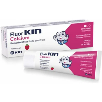 Afbeelding van Kin Tandpasta Fluorkin Calcium 75 Ml Aardbei