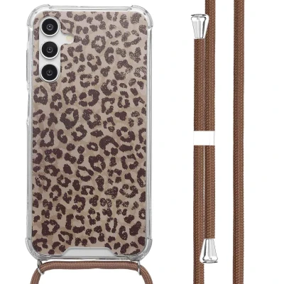 Afbeelding van imoshion Hoesje Geschikt voor Samsung Galaxy A15 (5G) Design met Koord Leopard Mood