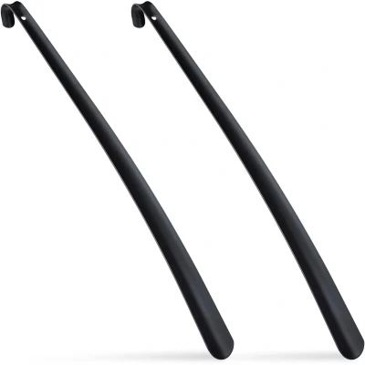 Afbeelding van 12x schoenlepel lang schoentrekker metaal 58 cm aantrekhulp