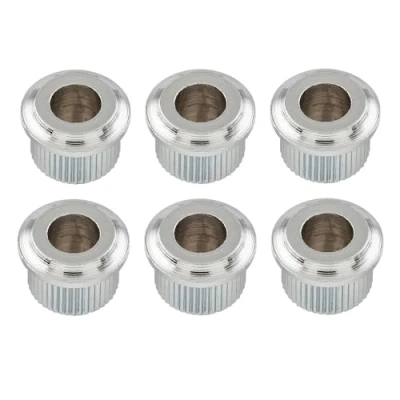 Afbeelding van Musiclily Pro Metaal Vintage/Modern 6 mm tot 10 Gitaar Conversion Stemmechanieken Bushings Tuner Adapter Ferrules,Chroom (Set van 6)