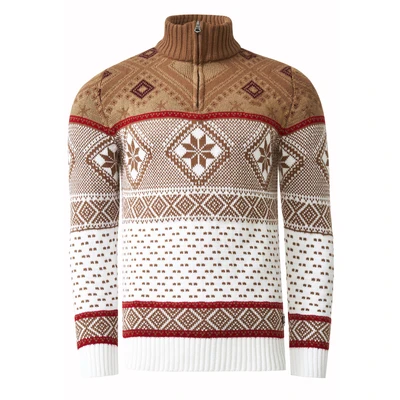 Afbeelding van Rusty Neal Trui beige / bloedrood wit