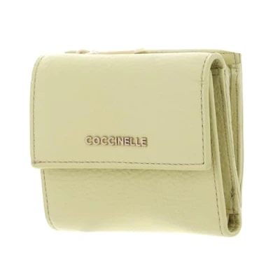 Afbeelding van COCCINELLE Metallic Soft Wallet Grained Leather Lime Wash