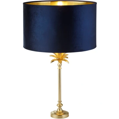 Afbeelding van Searchlight Tafellamp Palm goud met donkerblauw EU81210AZ