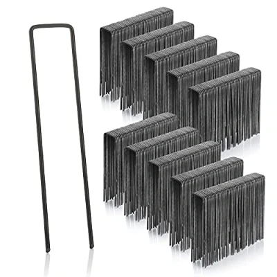 Afbeelding van GardenMate Pack van 500 x 6&#039;&#039;/150mm 2.9mm dik staal U vormige Tuin Bevestiging Pinnen