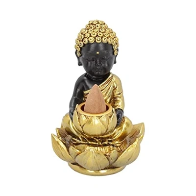 Afbeelding van Nemesis Now Baby Boeddha Backflow Wierookbrander 10.3cm, Goud