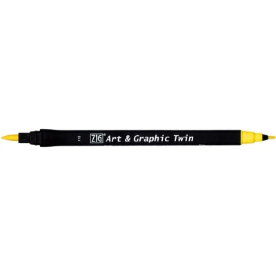 Afbeelding van ZIG Art &amp; Graphic Twin Tip brush marker Yellow