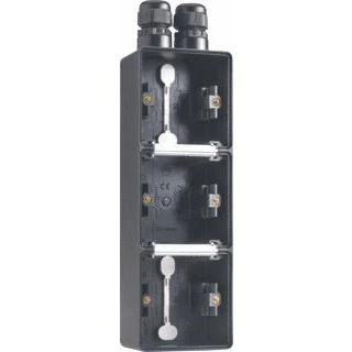 Afbeelding van Niko Hydro Opbouwbak 3V Ver. 2xM20 Zwart 761 84352