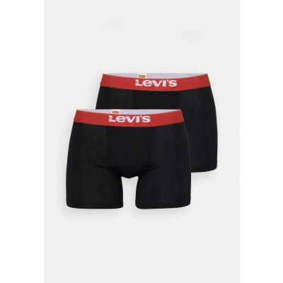 Afbeelding van 2 x Levi&#039;s Boxershort Solid Basic Organic Cotton Black maat S