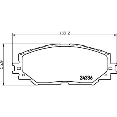 Afbeelding van HELLA PAGID 8DB 355 006 861 Remblokkenset T1580 Dikte: 17.5mm Remsysteem: Akebono Niet geschikt voor slijtage waarschuwingscontact o.a. LEXUS / SCION SUBARU TOYOTA