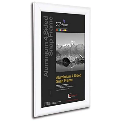 Afbeelding van Seco kliklijst A3 wit aluminium 25mm frame anti reflecterend PVC SEWHITEA3