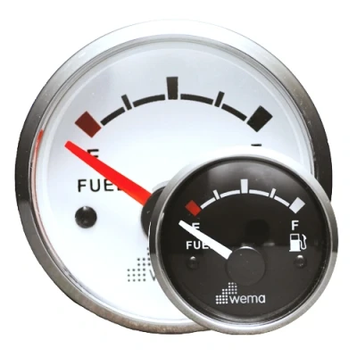 Afbeelding van Wema Brandstofmeter Silver Gauge Serie Wit