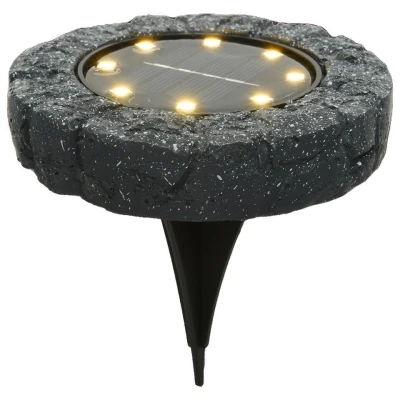 Afbeelding van Solar grondspot Lumineo Ø 11.2 cm (8 LEDs, Steeneffect, Rond)