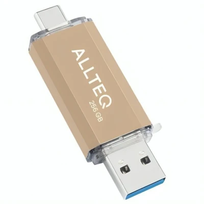 Afbeelding van USB 3.1 stick Goud 256 GB Allteq
