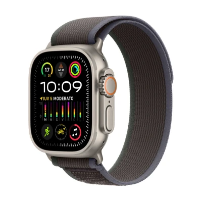 Afbeelding van Apple Watch Ultra 2 49mm Titanium Blue/Black Trail Loop S/M (130 180mm)