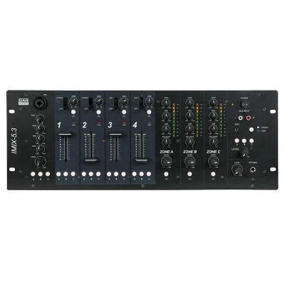 Afbeelding van Dap IMIX 5.3 5 Channel 4U install mixer, 3 zones