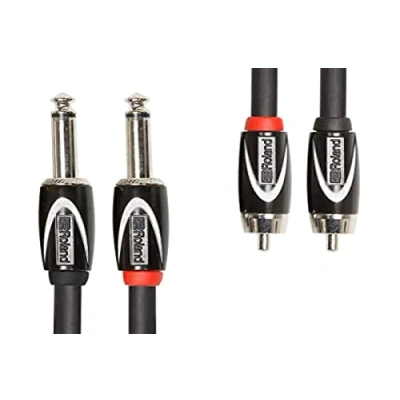 Afbeelding van Roland RCC 5 2R28 1.5m Dual Jack RCA Black Series Interconnect Cable