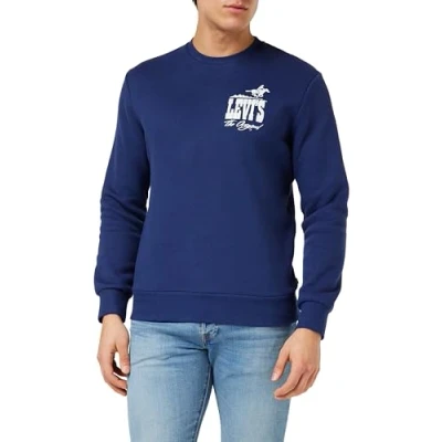Afbeelding van Levi&#039;s Standard Graphic CREW Sweater, Heren, Maat: XL, Naval academy