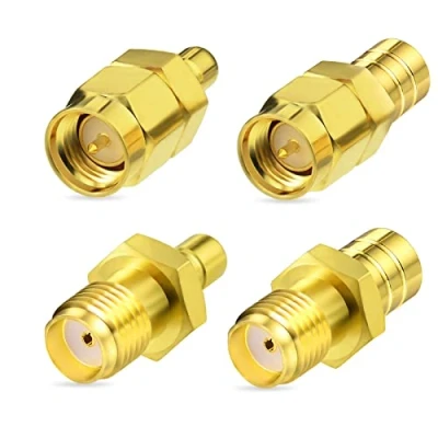 Afbeelding van Bingfu SMA adapter naar SMB aansluiting RF converter set 4 Dab antenne autoradio voor Kenwood Alpine JVC Pioneer Clarion Sony Pure Multi Way