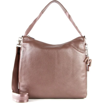 Afbeelding van MANDARINA DUCK Leren Schoudertas Mellow Lux Hobo Smog Bruine