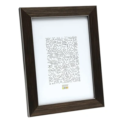 Afbeelding van Deknudt Frames fotolijst Bruin met zilverbies S41VK3 10x15 cm