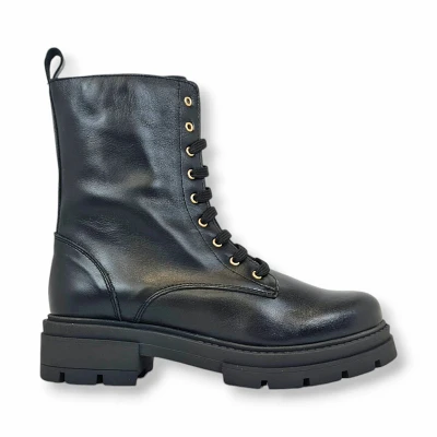 Afbeelding van Veterboots Zwart Combat Maat 40 Dames Smile Favorites