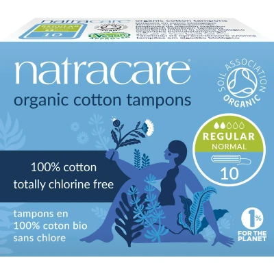 Afbeelding van 3x Natracare Tampons Katoen Normaal 10 stuks