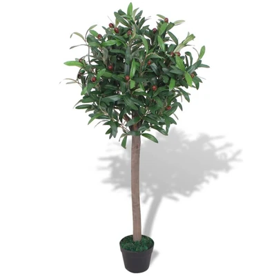 Afbeelding van Kunst laurierboom plant met pot 120 cm groen