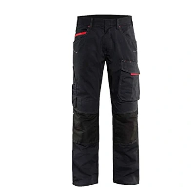 Afbeelding van Blaklader Service werkbroek met stretch zonder spijkerzakken 1495 1330 Zwart/Rood D116