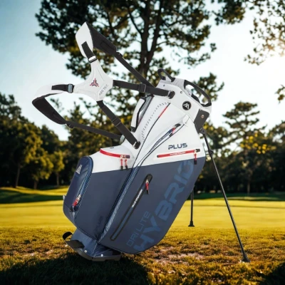 Afbeelding van Big Max Dri Lite Hybrid Plus Standbag Golftas, navy/wit/rood