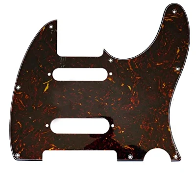 Afbeelding van Musiclily Pro 8 Schroefgaten SS Slagplaat voor USA/Mexico Fender Deluxe Nashville Telecaster Elektrische Gitaar, 4 laags Tortoise Shell