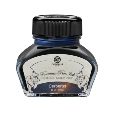 Afbeelding van Octopus Fluids Cerberus Sheen Ink, vulpeninkt in inktglas, blauwe inkt, 30 ml
