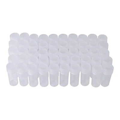Afbeelding van 50Pcs 5Ml Kleine Plastic Monsterbuizen Met Deksels Volume Monsterflessen Opslag Container Reageerbuis Vial Boring Dia14mm Hoogte 40mm
