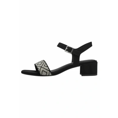 Afbeelding van Marco Tozzi Sandalen, Dames, Maat: 37, Black comb Textiel