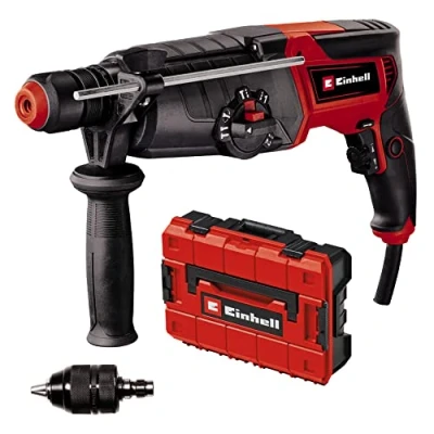 Afbeelding van Einhell Boorhamer TE RH 950/1 5F (950 W, aandrijving met 2 versnellingen, slagkracht 3 J, SDS plus opname, boordiepteaanslag, boorcapaciteit in beton 28 mm, incl. extra boorkop)