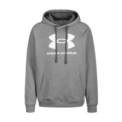 Afbeelding van Under Armour Rival LOGO Hoodie, Heren, Maat: XS, Grau weiss