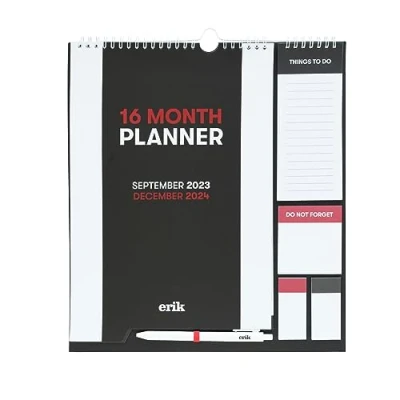 Afbeelding van Grupo Erik Wandkalender 2023 2024 Generico 16 maanden van September tot December Wekelijkse planner bord voor het gezin