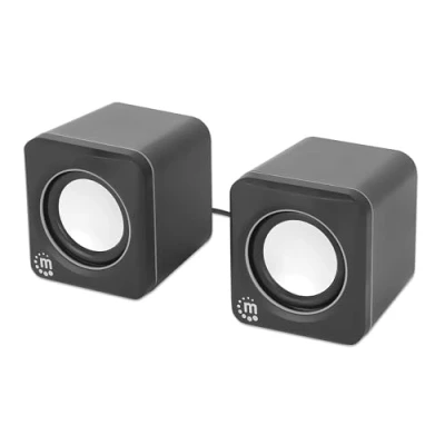 Afbeelding van MANHATTAN USB Speaker 2600 Series zwart/zilver