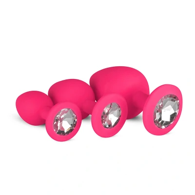 Afbeelding van Siliconen Buttplug Met Diamant Roze
