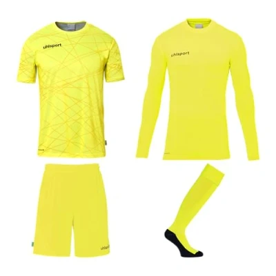 Afbeelding van Uhlsport Prediction Bundle Keeperset Heren Fluogeel / Zwart Maat: M