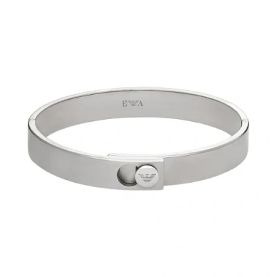 Afbeelding van Emporio Armani heren Couples armband van leer EGS3087040 in de kleur Zilver
