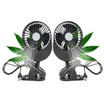 Afbeelding van TronicXL 2 stuks groeien USB ventilator met clipklem, klemventilator voor homebox, kweekkast, Secret Jardin GrowPro, DiamondBox, Zelsius, Mars, Hydro, mini