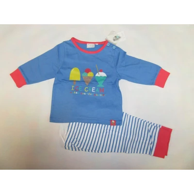 Afbeelding van Wiplala Pyjama Katoen Meisje IJsje blauw 5 jaar 110