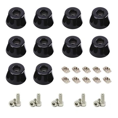 Afbeelding van Befenybay 10 stks Anti Vibratie Rubber Landing Mat Voeten, T Moeren, M5 Schroeven met 1 Wrench voor 2020 serie Aluminium Extrusie Profiel