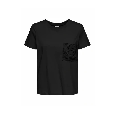 Afbeelding van JDY Normal Geschnitten Rundhals Tshirt print, Dames, Maat: XL, Black